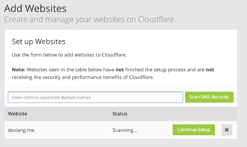 掃描 Domain 完成
