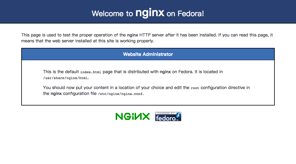 Nginx 歡迎頁面